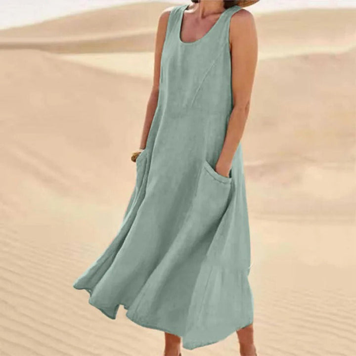 Tina™ - Sommer Leinenkleid