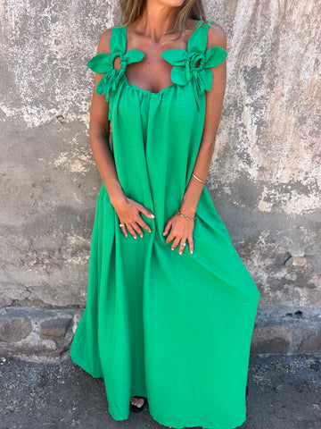 Stacey™ - Geblümtes Kleid mit U-förmigem Ausschnitt