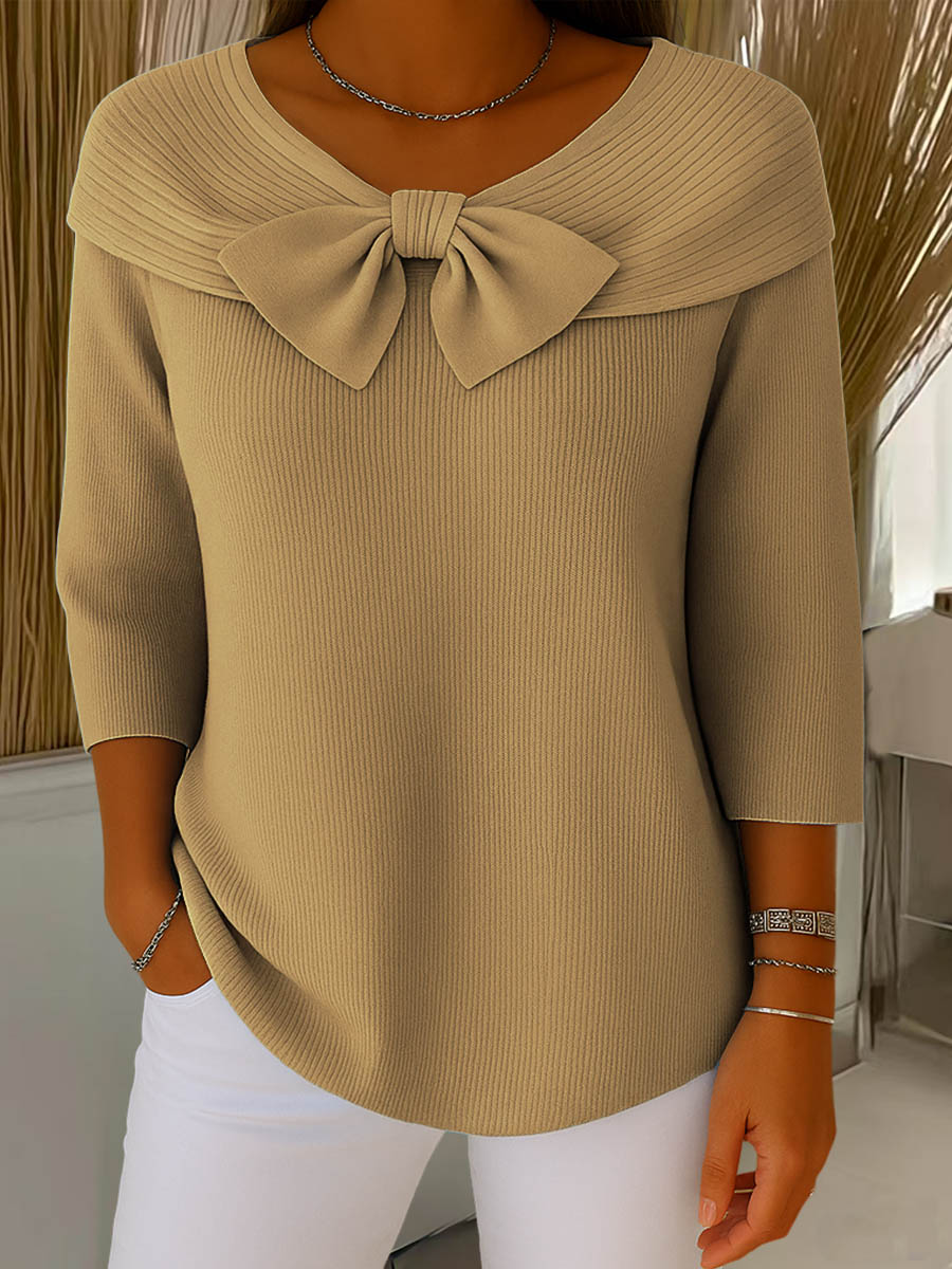 Helen™ – Eleganter Strickpullover mit Schleifendetail