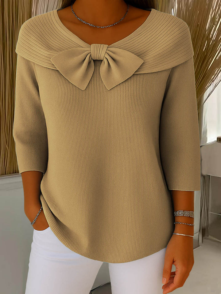 Helen™ – Eleganter Strickpullover mit Schleifendetail