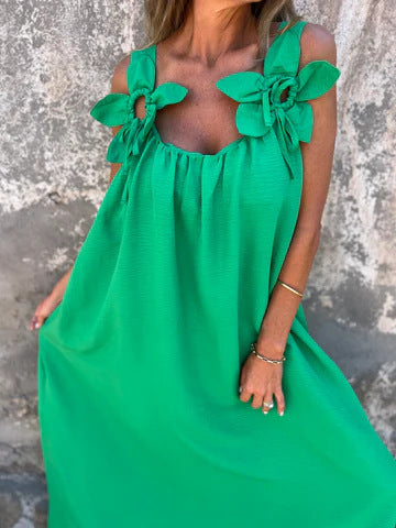 Stacey™ - Geblümtes Kleid mit U-förmigem Ausschnitt