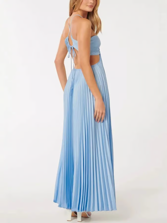 Tansy - Sommerglanz Halter Maxi Kleid