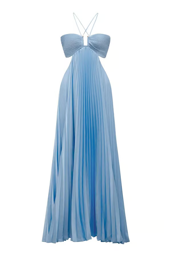 Tansy - Sommerglanz Halter Maxi Kleid
