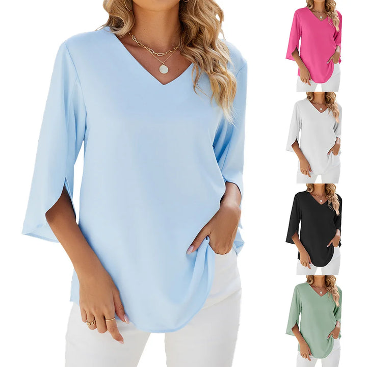 CARA - V-Ausschnitt Bluse