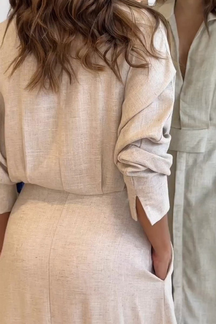 Jeanette™ - V-Ausschnitt Maxikleid