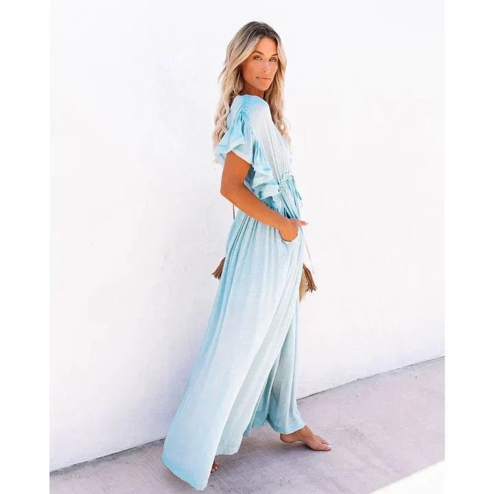 Luna™ Maxi Hellblaue Ibiza Kleid